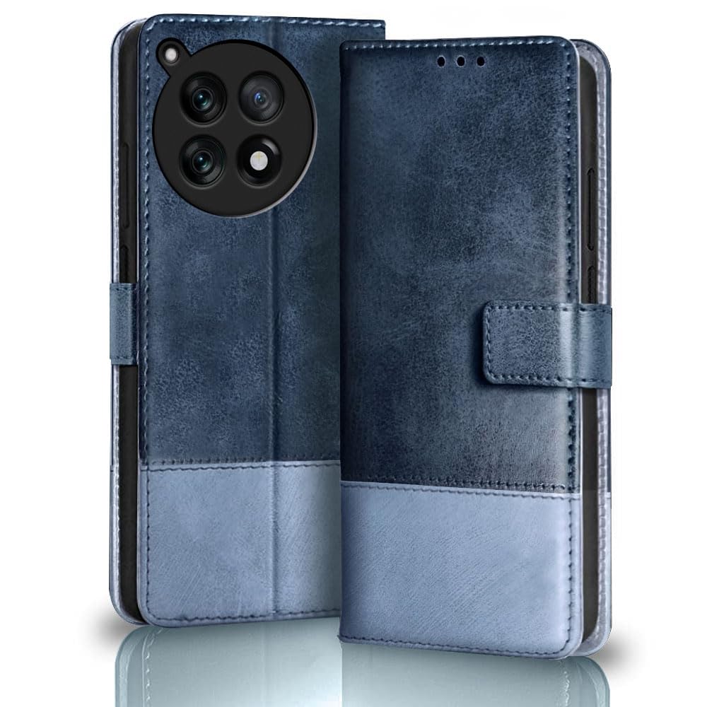 TheGiftKart Flip Back Cover Case for OnePlus 12R 5G | Dual-Color Leather Finish | Inbuilt Stand & Pockets | Wallet Style Flip Back Case Cover for OnePlus 12R 5G (Faux Leather, Blue & Sky) (B0CSWJ8F2K) Amazon Price History, Amazon Price Tracker