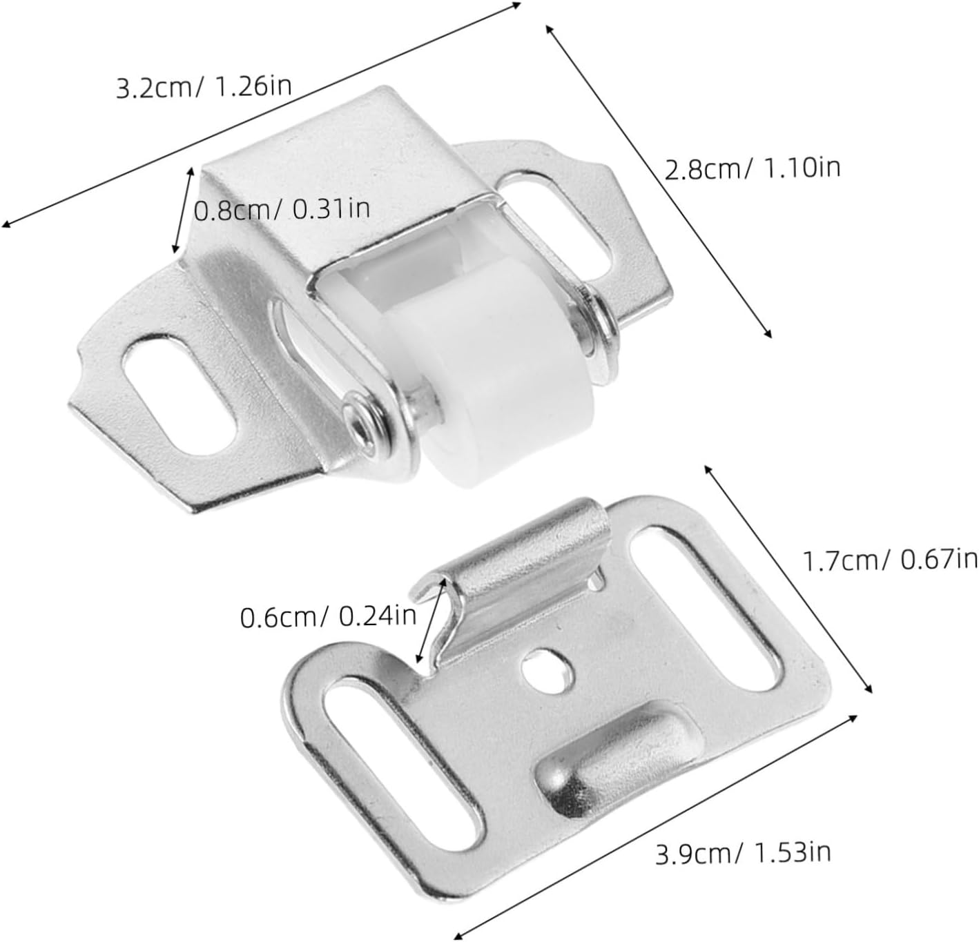 10 Sets Mailbox Door Latch Replacement Kit Iron Roller Catch for Mailbox Parts Replacement with Sturdy Construction and Smooth Operation and DIY Enthusiasts