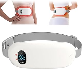 FSA HSA Eligible Portable Heating Pad for Cramps, Upgrade Cordless Electric Period Fast Heating Pad for Back Pain Relief Menstrual Belt 6 Heat 6 Massage Modes Gift for Women Girls Her Girlfriend White