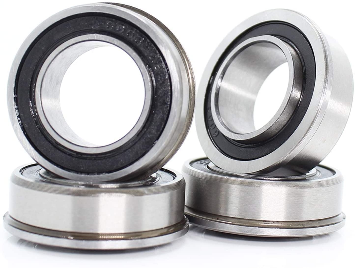 TMP1105 Flange Ball Bearings F6202 F6202RS Bearing F6202-12.8-2RS 12.8x35x11mm ABEC-1 4Pcs Garden Cart Wheel F6202-RS
