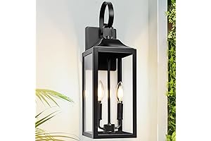 19" Black Outdoor Wall Lantern: Illuminate Exteriors with Timeless Charm