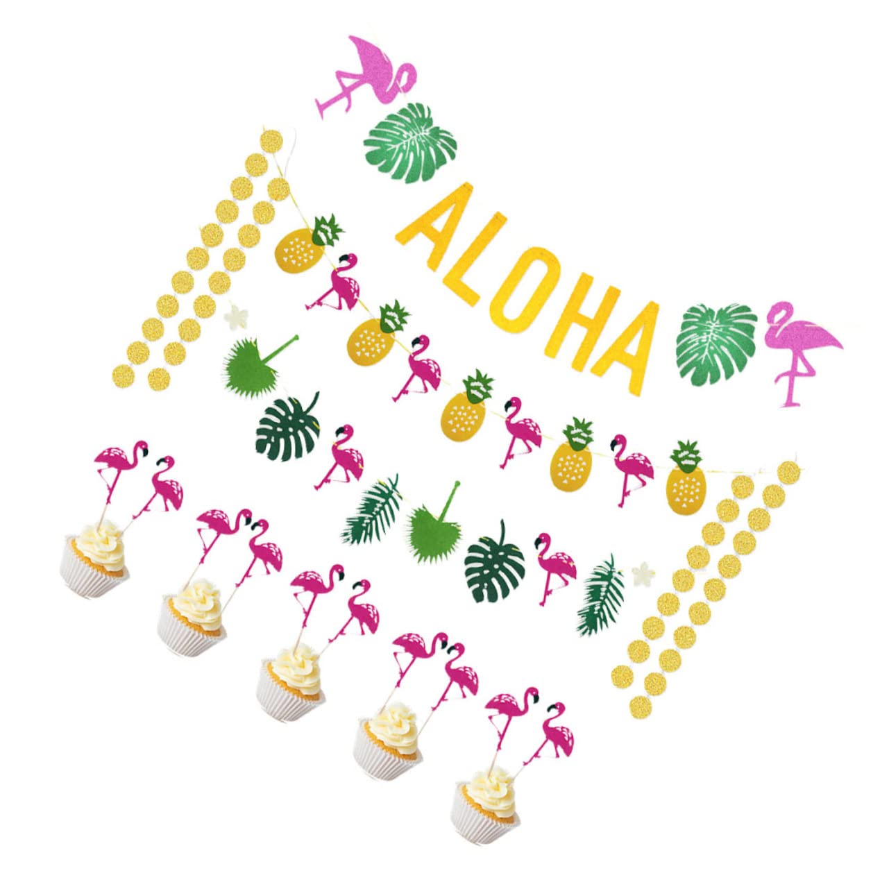 VICASKY 2piezas Kit De Accesorios Hawaiana Guirnalda De Tortuga y Decoración Tropical De Verano Cumpleaños