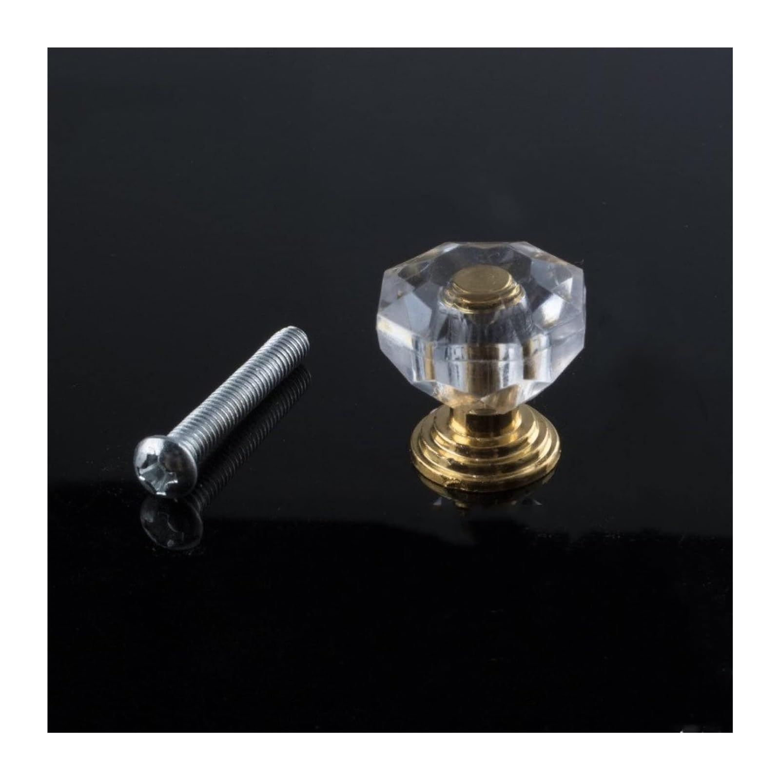 Bszcxbvmp Onecolor Crystal Drawers Knobsb, Crystal Glass Zinc Alloy Drawer Knobs 9 Pcs Gold Silver(Onecolor)