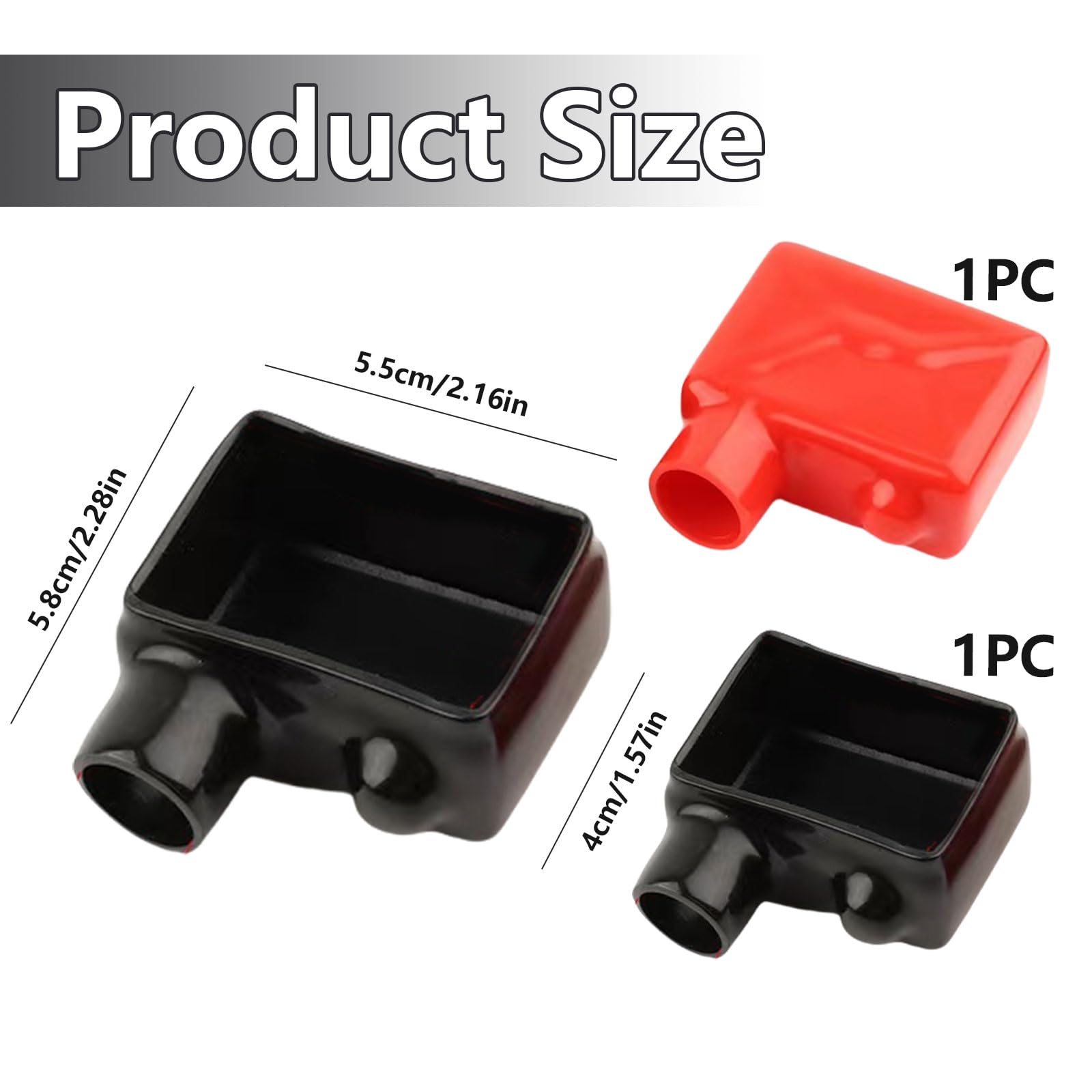 Copertura del polo della batteria, copertura della batteria per auto,morsetti della batteria in PVC, copertura del terminale positiva e negativa,copertura del connettore isolante, nero+rosso