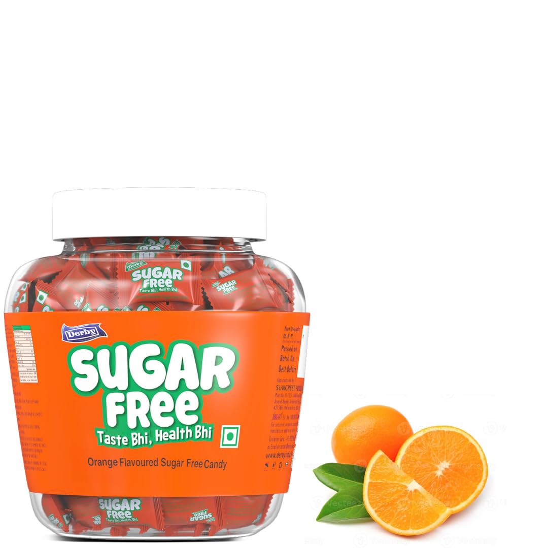 Orange Flavoured Sugar-Free Hard Candies / 330gm / Approx 115pcs / Candy/Toffees/Lollipop / / Sugarfree/Diabetic Candies/Sugar Free Candy/No Sugar Added