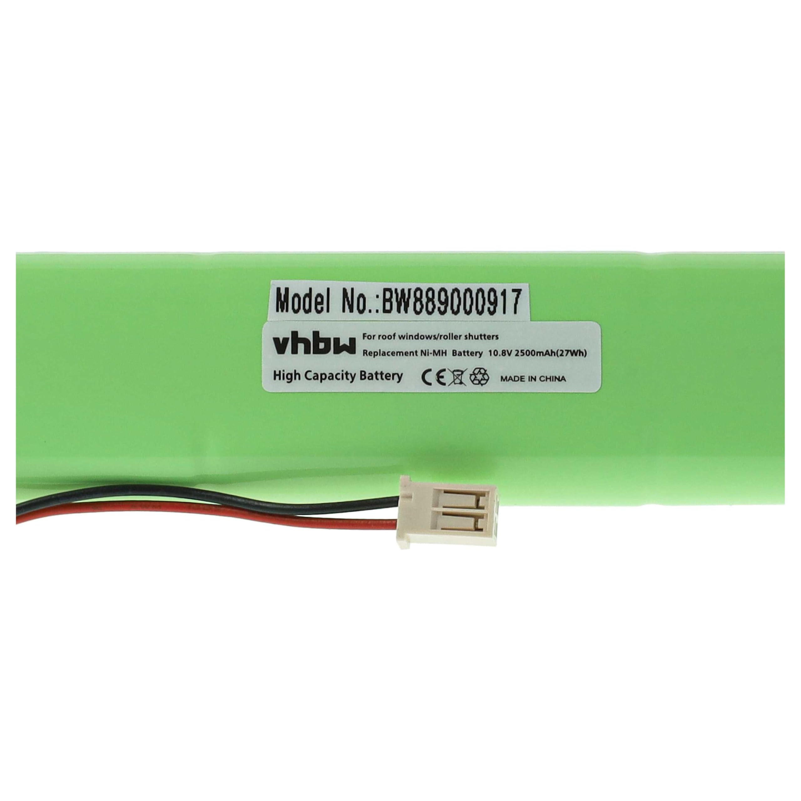 vhbw Cargador Incl. batería (2500 mAh) Compatible con Velux 846933, GP210AFHT baterías NiMH