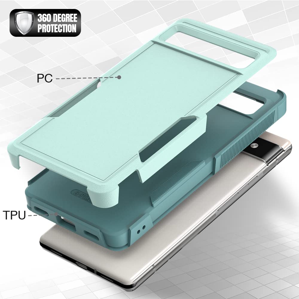 Jeylly for Google Pixel 6A Case and 2 Pack Tempered Glass Screen Protector - Image 3