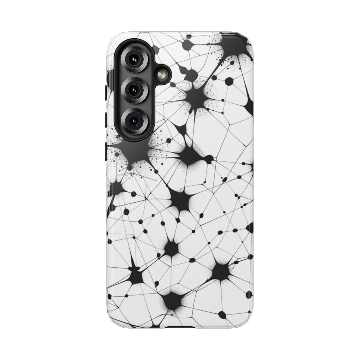 Coque rigide Samsung S25 Plus motif réseau abstrait protège des rayures