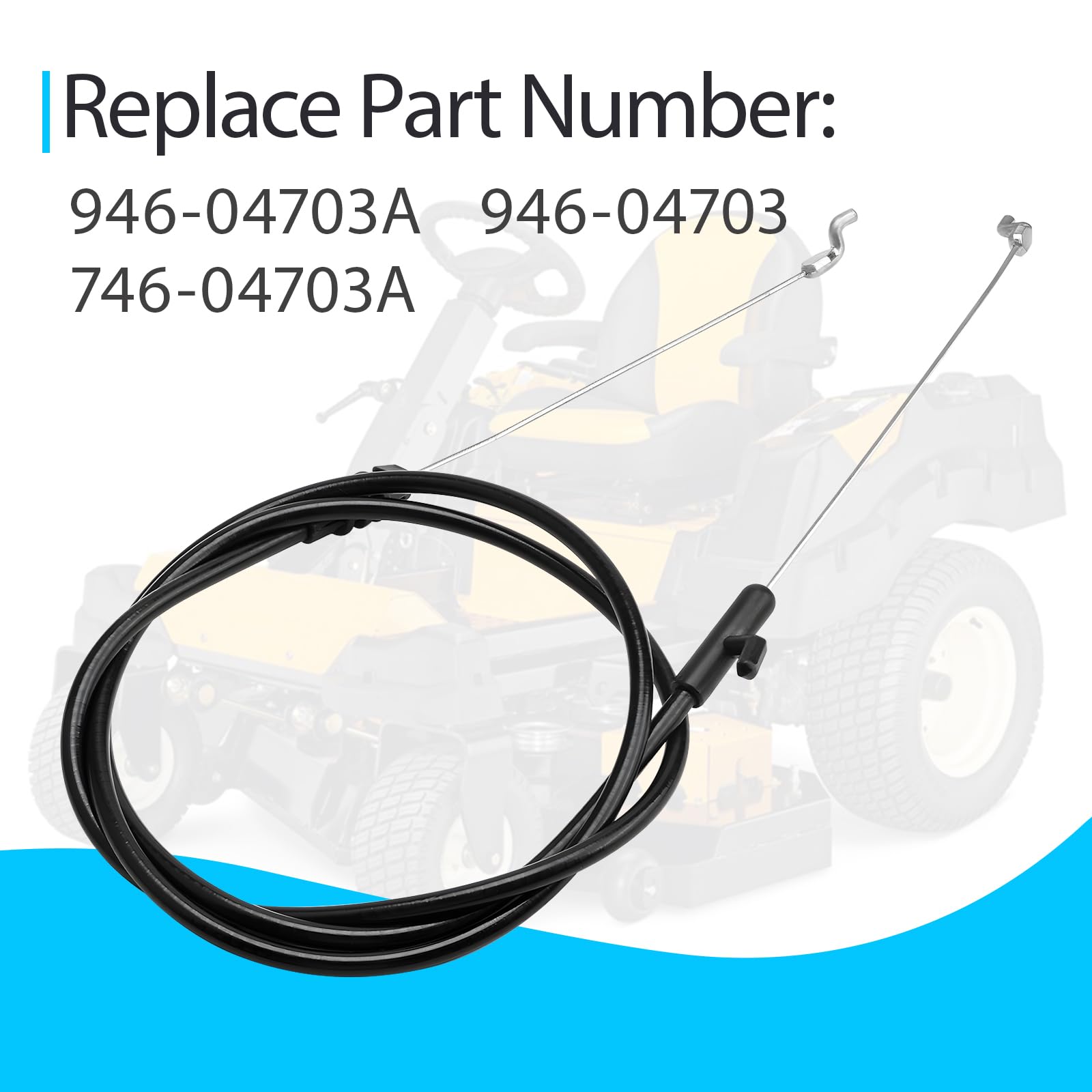 Steuerkabel Für Rasenmäher – Kompatibel Mit Cub Cadet SC100 & Troy-Bilt TB-Serie (121,9 Cm, Ersetzt 946-04703A)