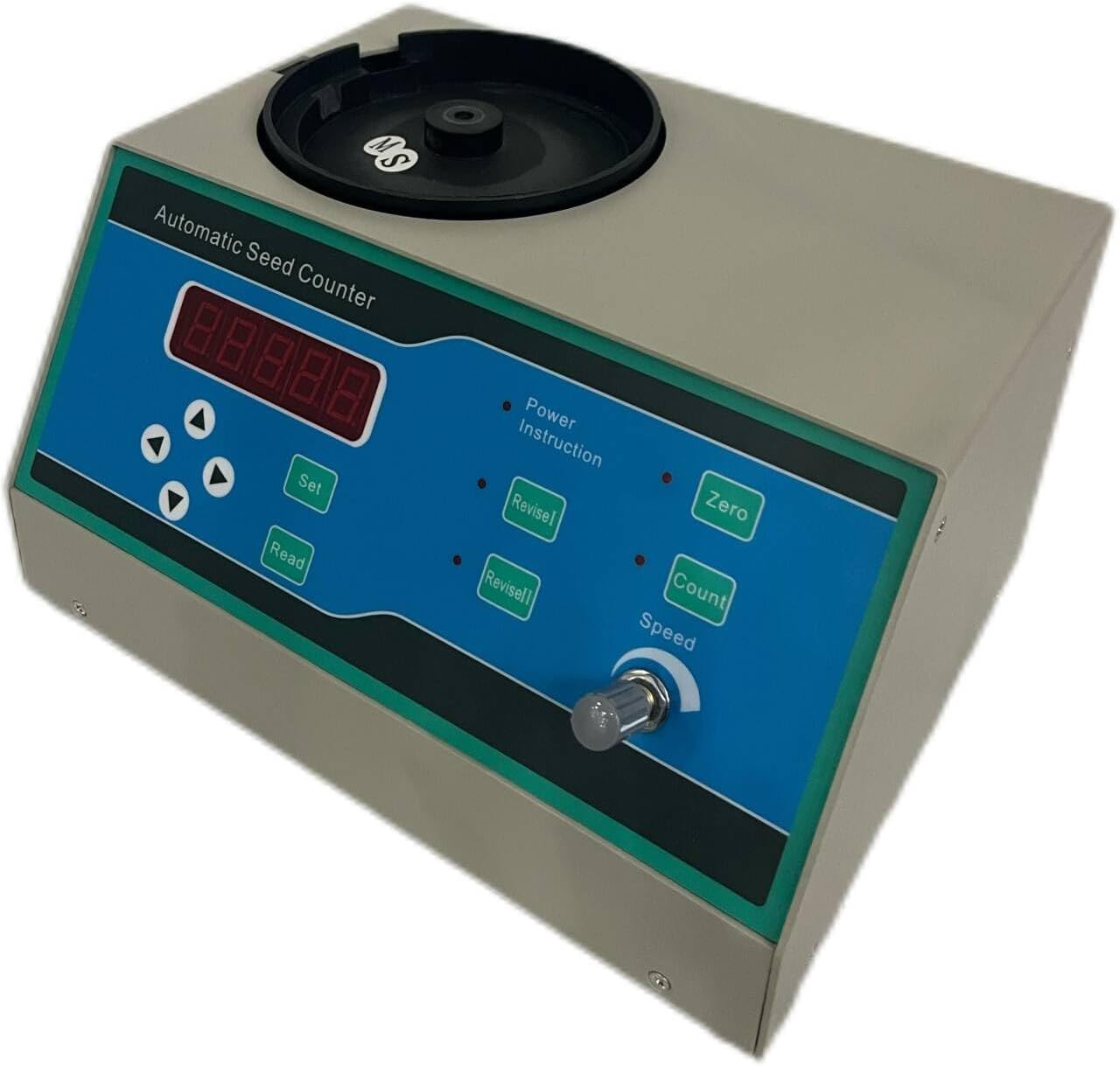 Tabletop Seeds Counter Microcomputer Counting Instrument with Counting Capacity Five 1~99999 2 Sample Plates for Grains Corn Rice Wheat Sorghum Corn Vegetables