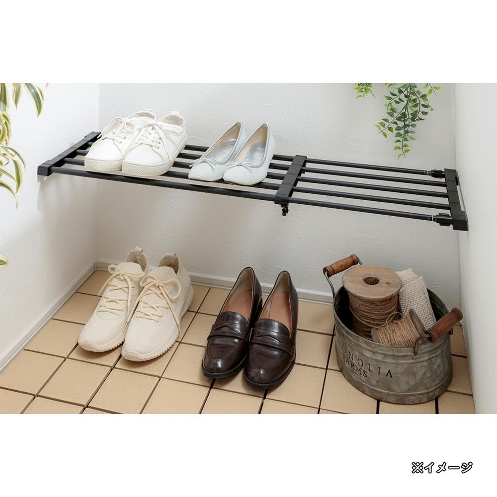 Amazon｜カインズ(CAINZ) 突っ張り棚 マットブラック CHKB-63B