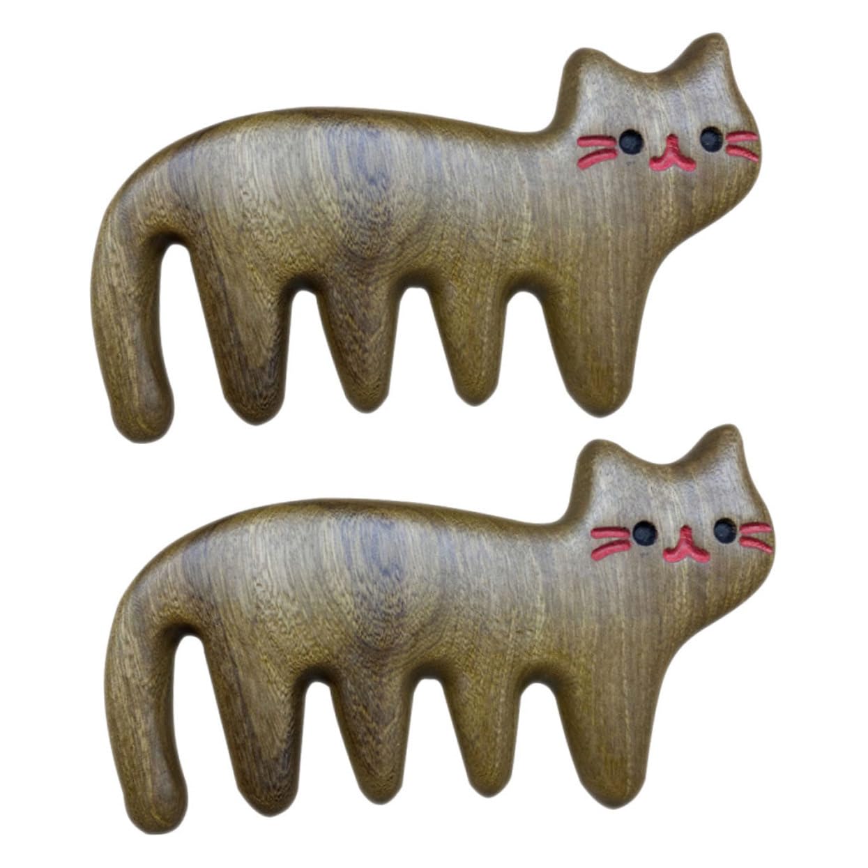 3 Ensembles Peigne Forme De Chat Peigne Démêlant Sans Électricité De Massage Pour Cheveux Pour Types De Cheveux Utilisable Humide Ou Sec 2 Pièces * 3