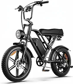 Bicicleta Elétrica HDJ G60 Aro 20 – Motor 1000W, Bateria 48V 15Ah 32Mph, Até 50km Autonomia, Suspensão Dupla, Freio Hidráulico, 7 Velocidades – Mobilidade Urbana para Adultos, Preto