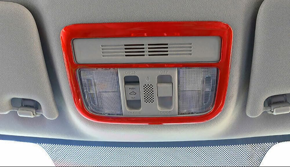 Car Accessories Fit for Honda Civic 10th Gen 2016-2020 ABS Interior Reading Light Trim （Red） 1PC Set
