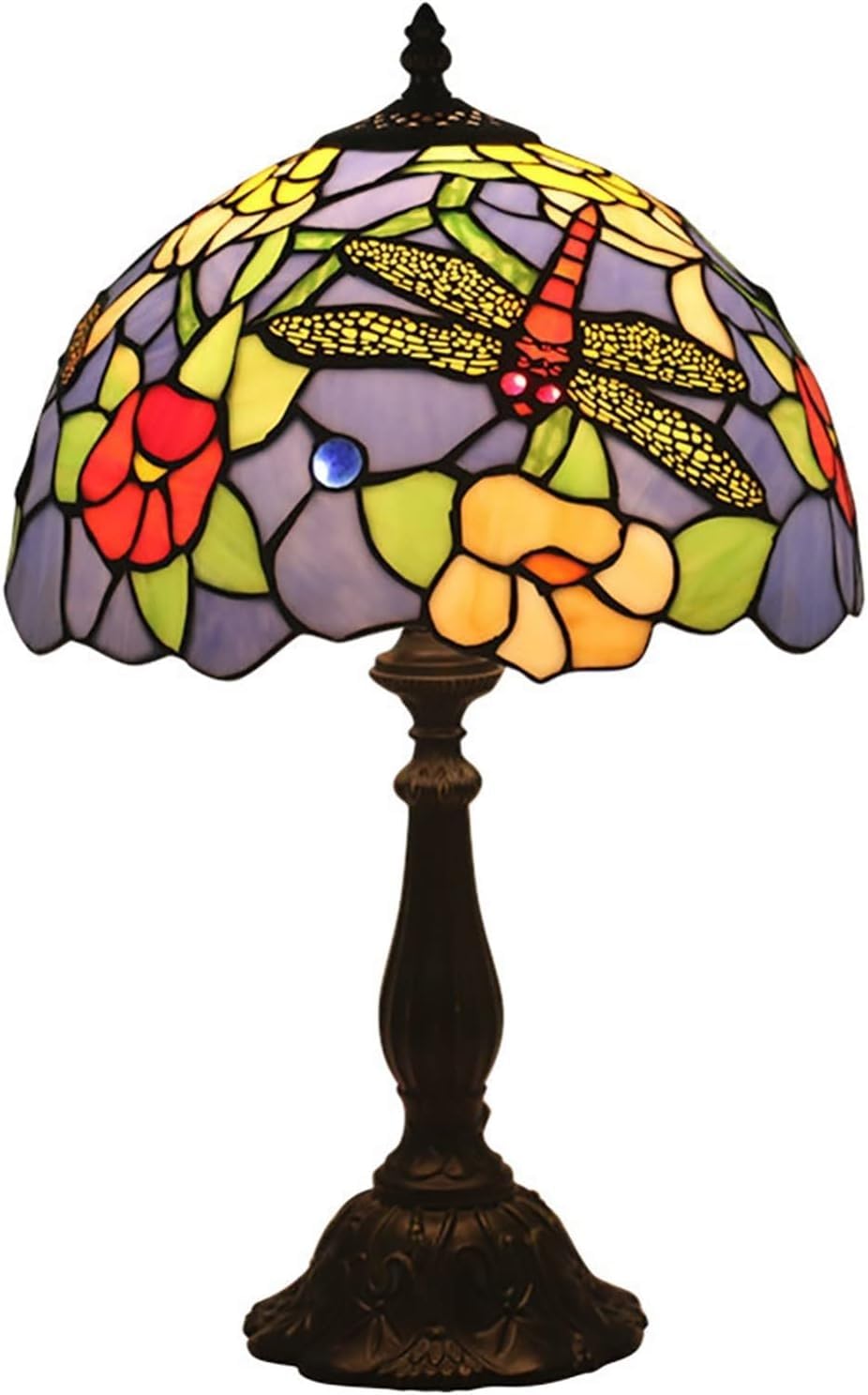 DFAEEKIYO American Vintage Table Lamp Stained Glass Handmade Bedroom