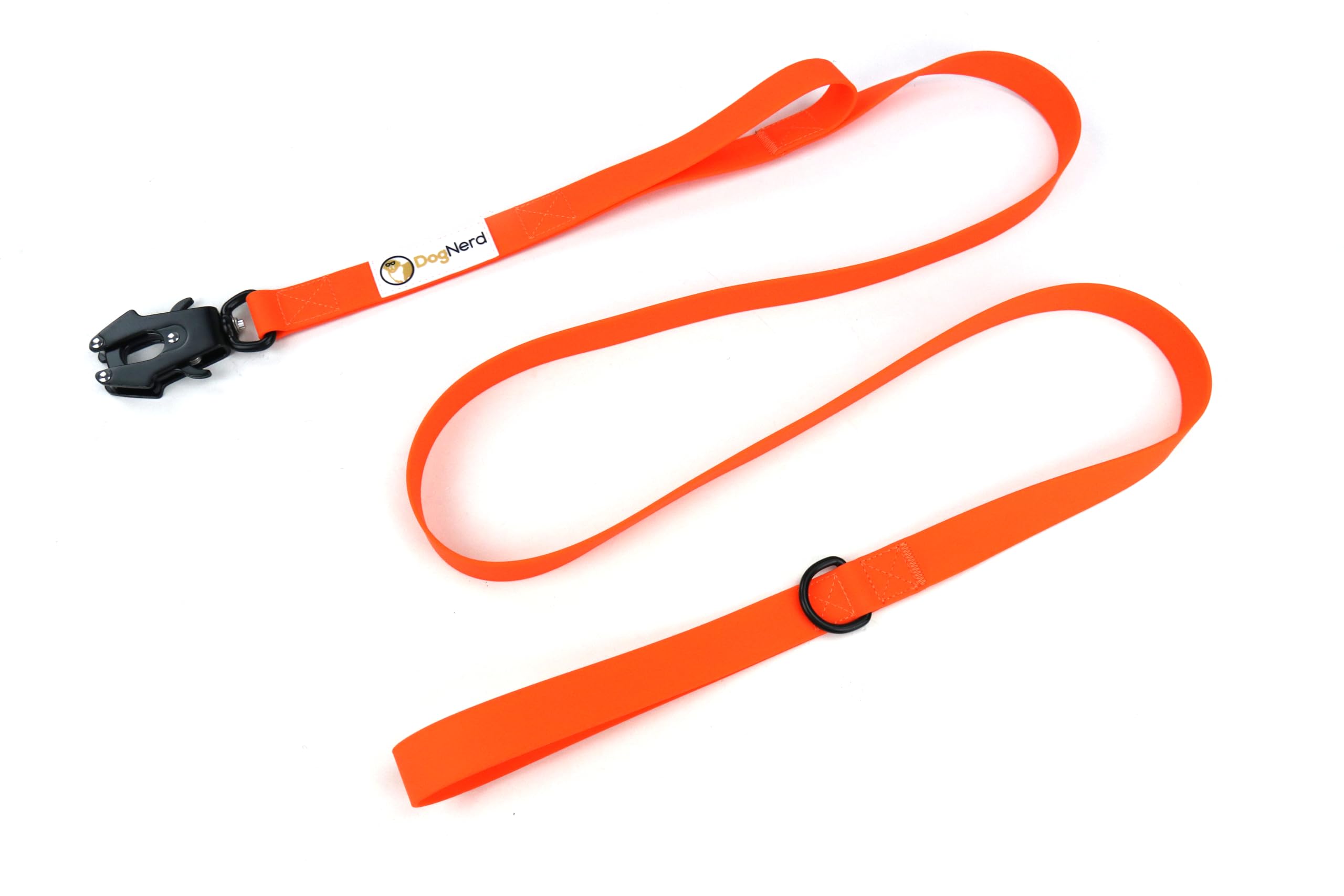 Blaze Taktische Hundeleine aus Silikon mit zwei Griffen, für mittelgroße und große Rassen, Schnellentriegelung, Drehclip, Karabiner, beschichtetes Nylon, strapazierfähig, starker Abzieher