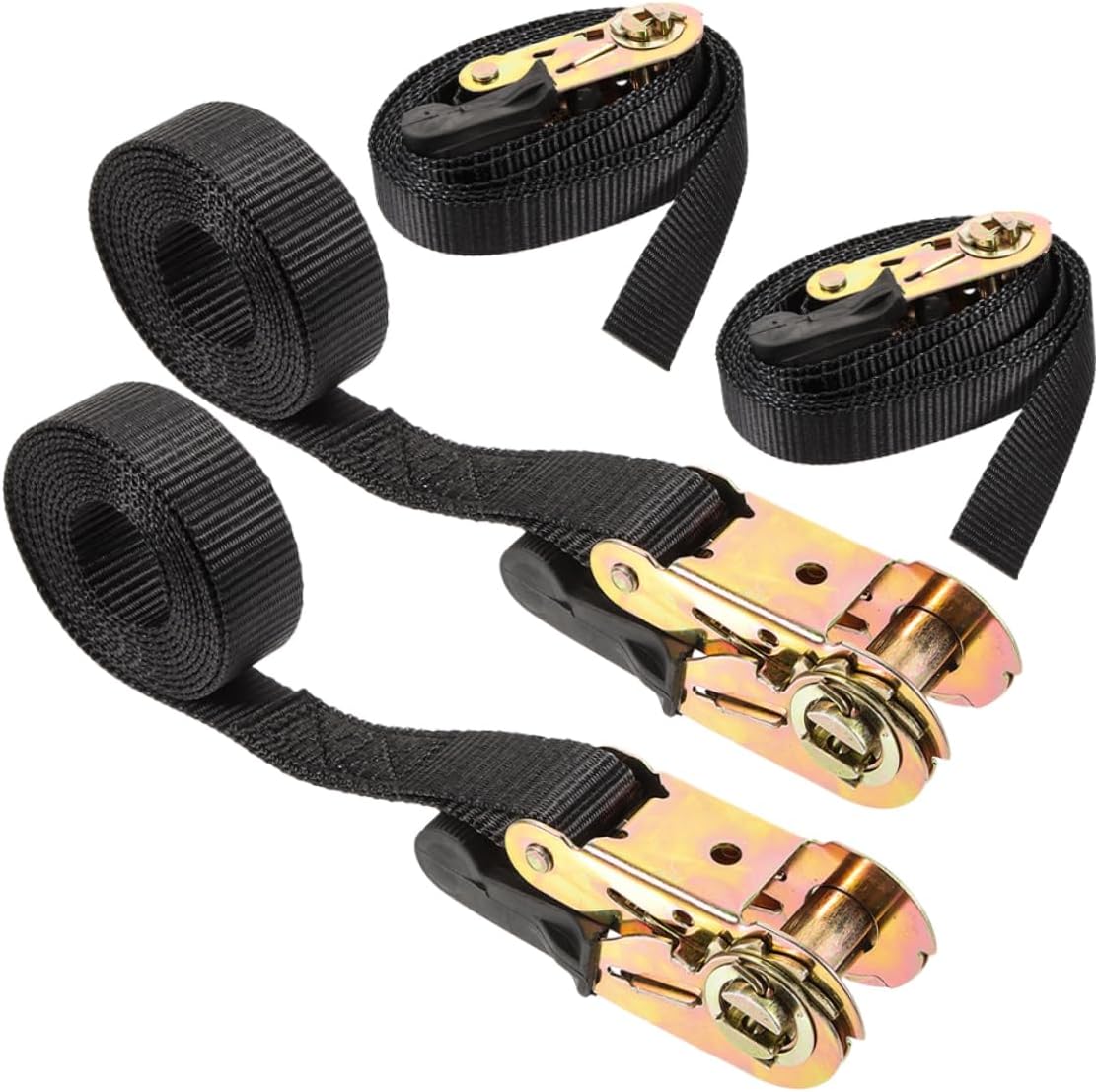 4pcs Heavy Duty Ratchet Straps Cargo Tie Down Straps for Motorcycles Trailers Kayaks and Roof Racks Secure Your Load Confidence