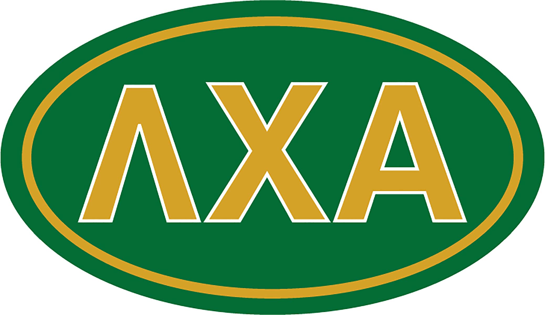 Sorority ShopLambda Chi Alpha Oval Fraternity Car Magnet Set of 2 Removable No Residue All Weather Magnets for Fraternity Guys and Student Drivers