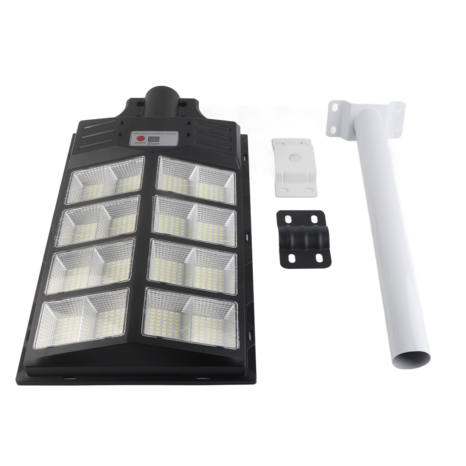 Qcwwy Solar-Straßenlaterne, 800 W LED-Lichter mit Hoher Helligkeit, Ultragroße Kommerzielle Wandlampen, Wasserdichte IP65-Außenlampe mit Fernbedienung für Parkplatz, Garten, Hof,