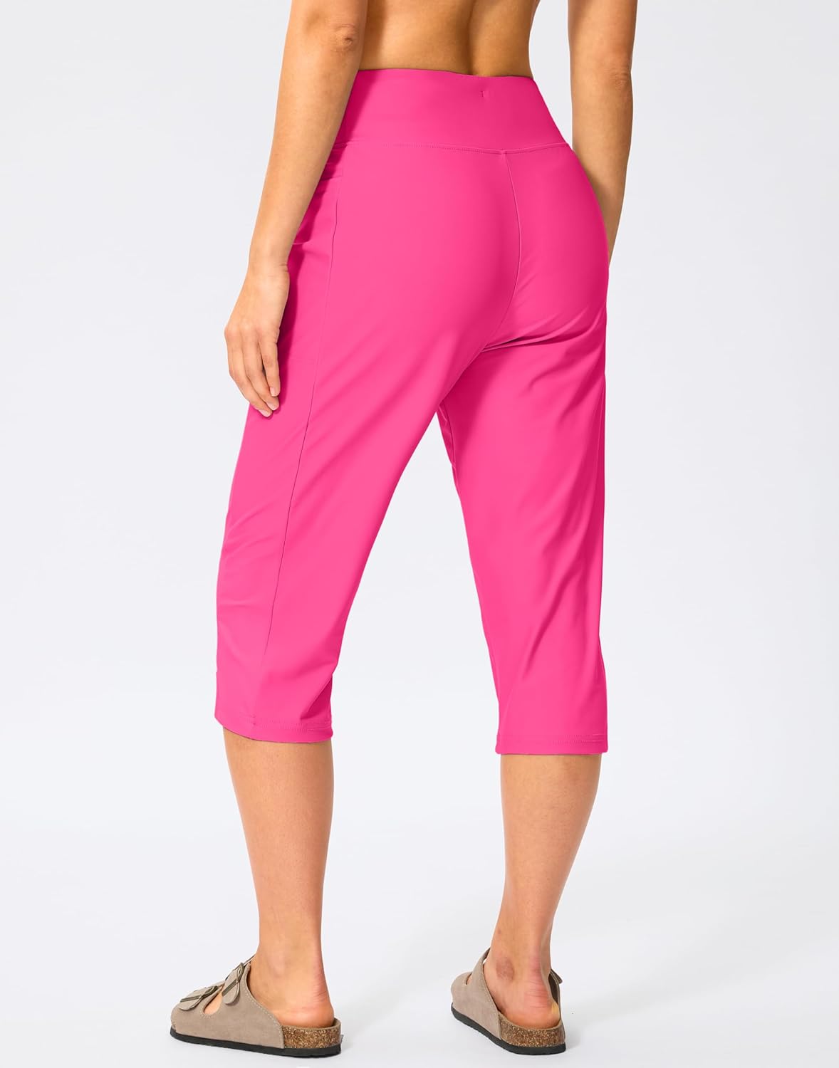 Viodia Women's Swim Capris Pants 18'' Modest Bathing Suit Bottoms Quick Dry Swimsuits Long Board Shorts with Pockets - Image 2