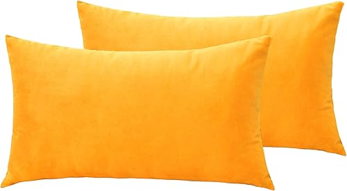 Miniatura 7 de MZPSO Juego de 2 fundas de cojín cuadradas de terciopelo súper suaves y sólidas, decorativas, para sofá, dormitorio, automóvil, 12 x 20 pulgadas,