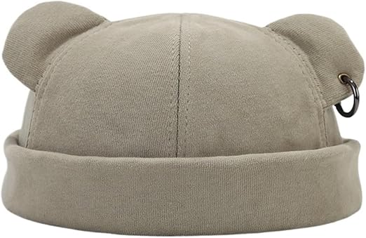 Bonnet Docker Avec Oreilles D'ours - Unisexe Hip-hop - Hiver Chaud - Taille 56-58 Cm - Anneaux Métal