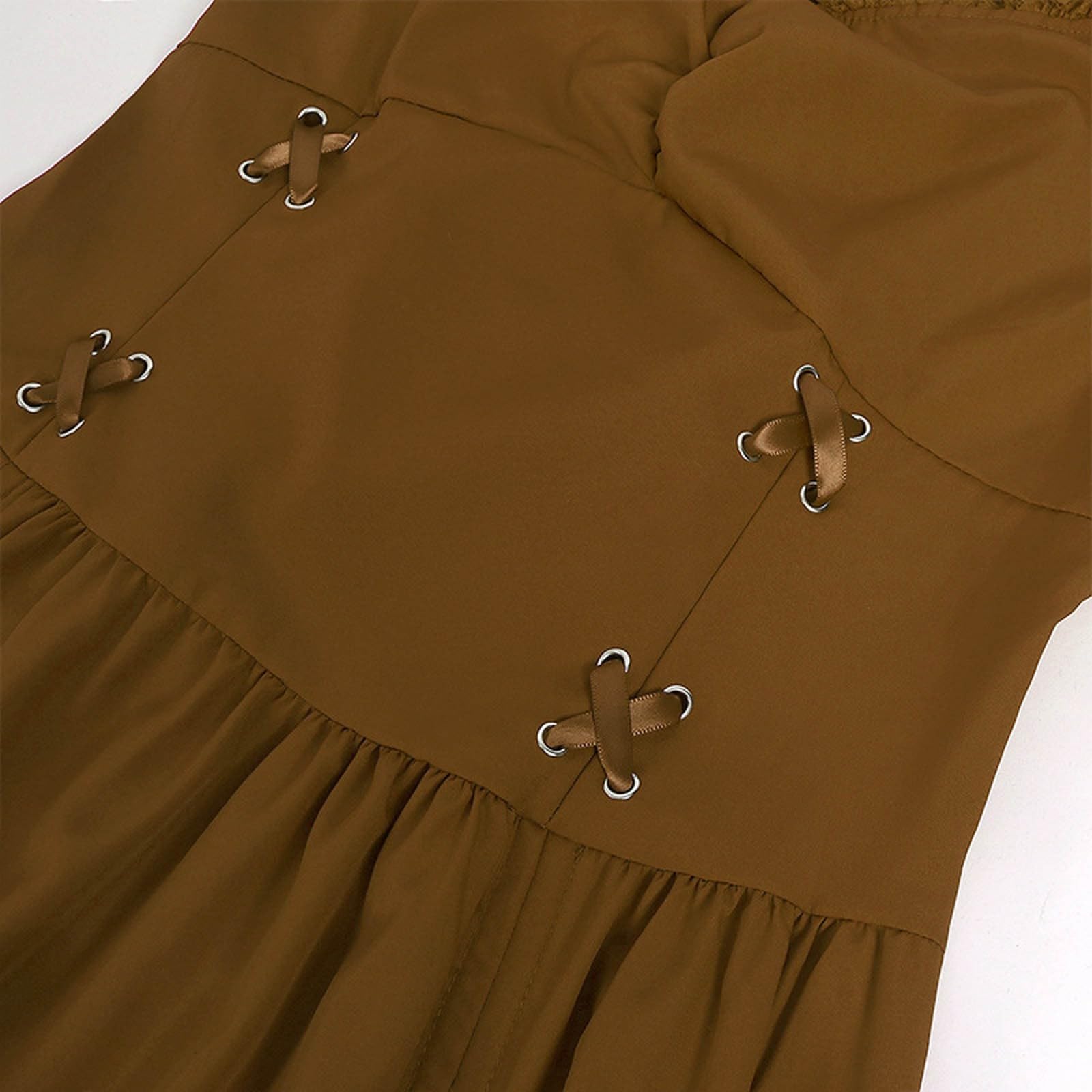Genérico Vestido Medieval Mujer,Vestido Medieval Renacentista Con Corsé Escote Cuadrado Ajustables Para Dama Disfraz HistóRico Halloween Cosplay CelebracióN TemáTica Elegante