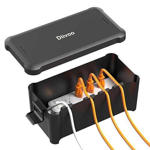 Diivoo Caja eléctrica mediana para exteriores impermeable, cubierta de cable de extensión resistente a la intemperie, Cubierta de enchufe para