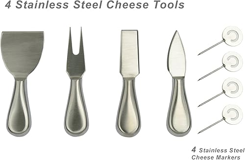 Miniatura 6 de Picnic at Ascot NCAA Texas Longhorns - Tabla de quesocharcutería con licencia oficial de bambú con juego de cuchillos y marcadores de queso