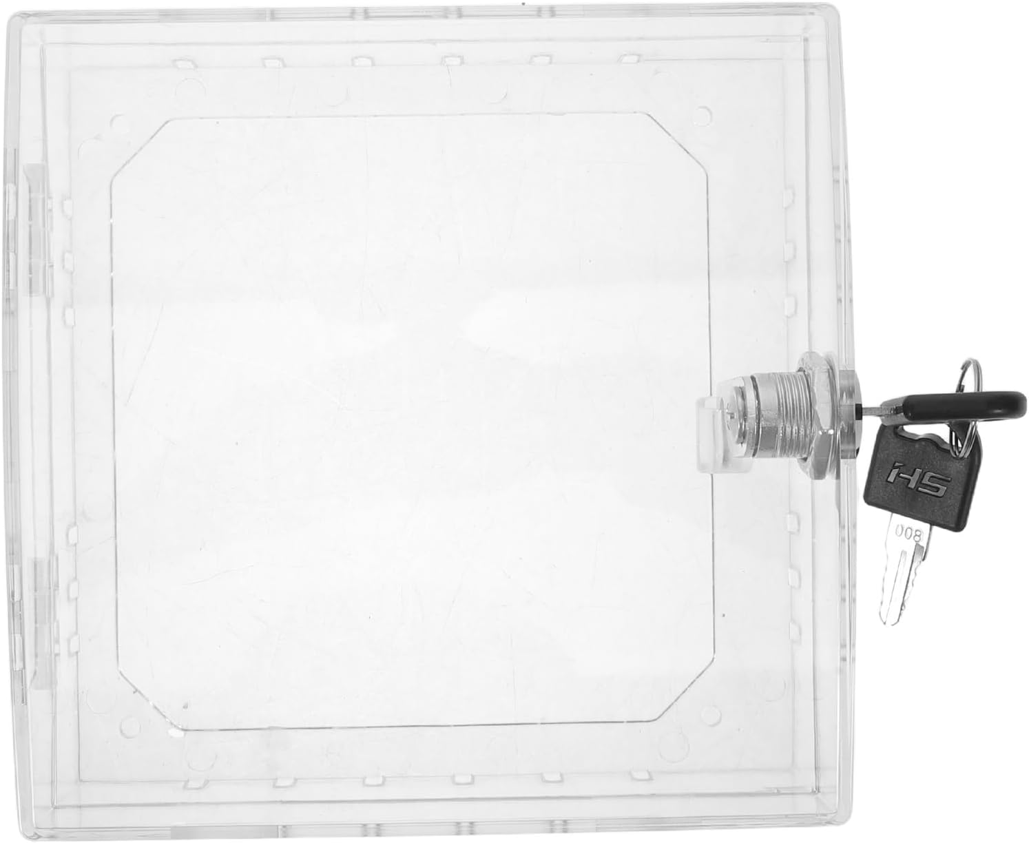 Thermostat Lock Box with Key, Small Wall-mounted Acrylic Thermostat Cover, Protective Housing 16x15x6cm for Home and Office Use
