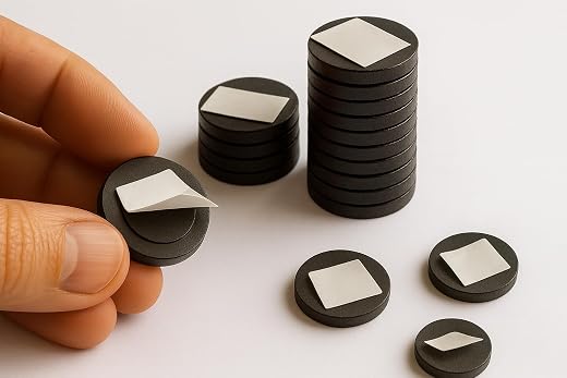 Poppotato Premium Self Adhesive Magnets | Fridge magnet making | Rare Earth Magnets with Double-Sided Tape Backing | DIY, ...