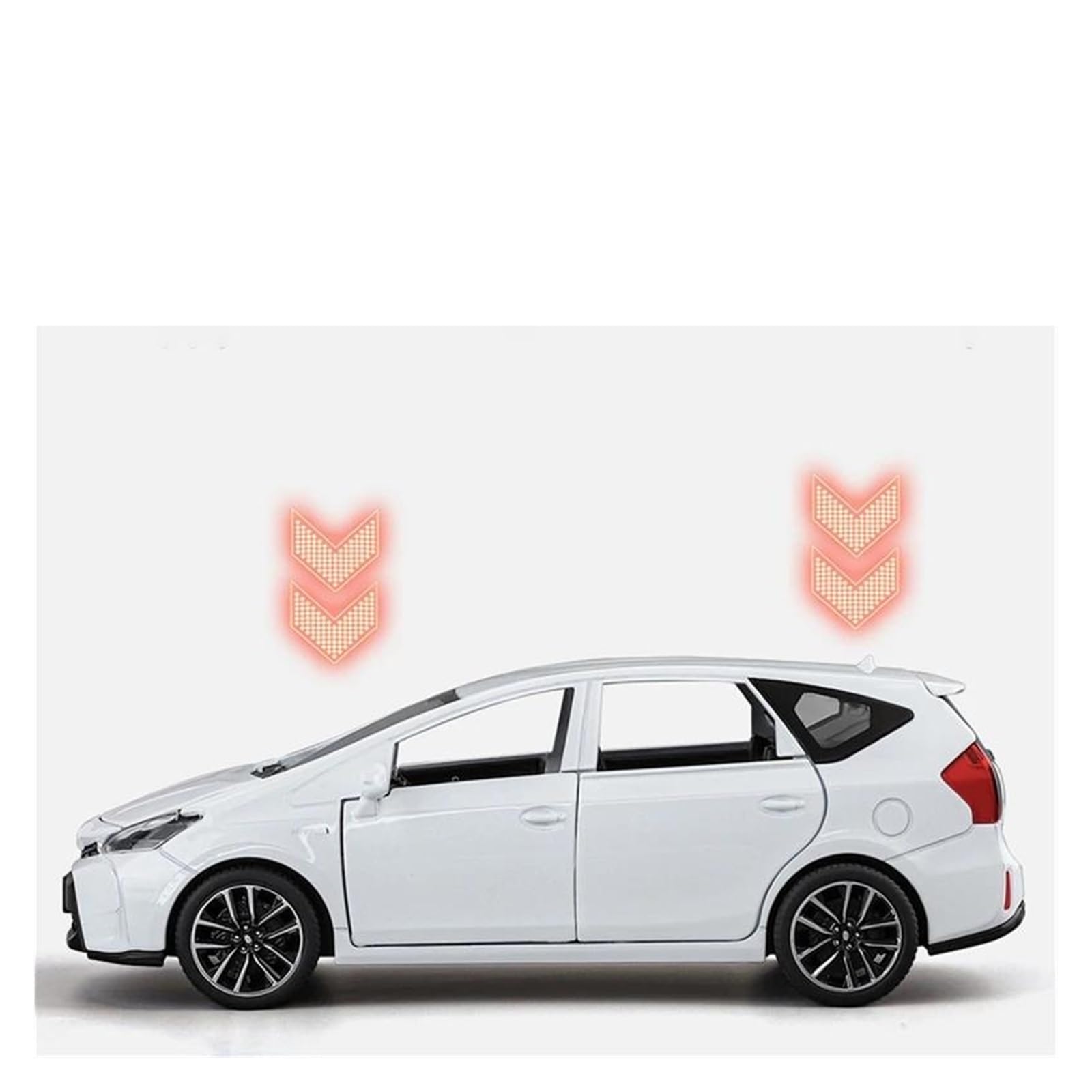 Adatto Per Toyota PRIUS 1:32 Modello Di Auto In Metallo Pressofuso Simulazione Di Suoni E Luci Regalo Da Collezione(White)