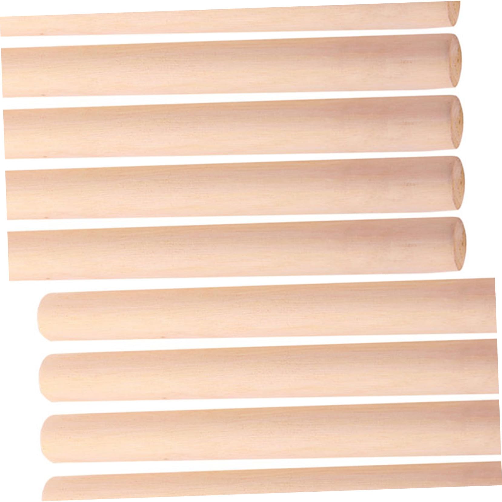 VALICLUD Rouleaux à Pâtisserie Lot de 10 en Bois Khaki Surface Lisse Résistants à l'usure, Maison Préparation de Pizza