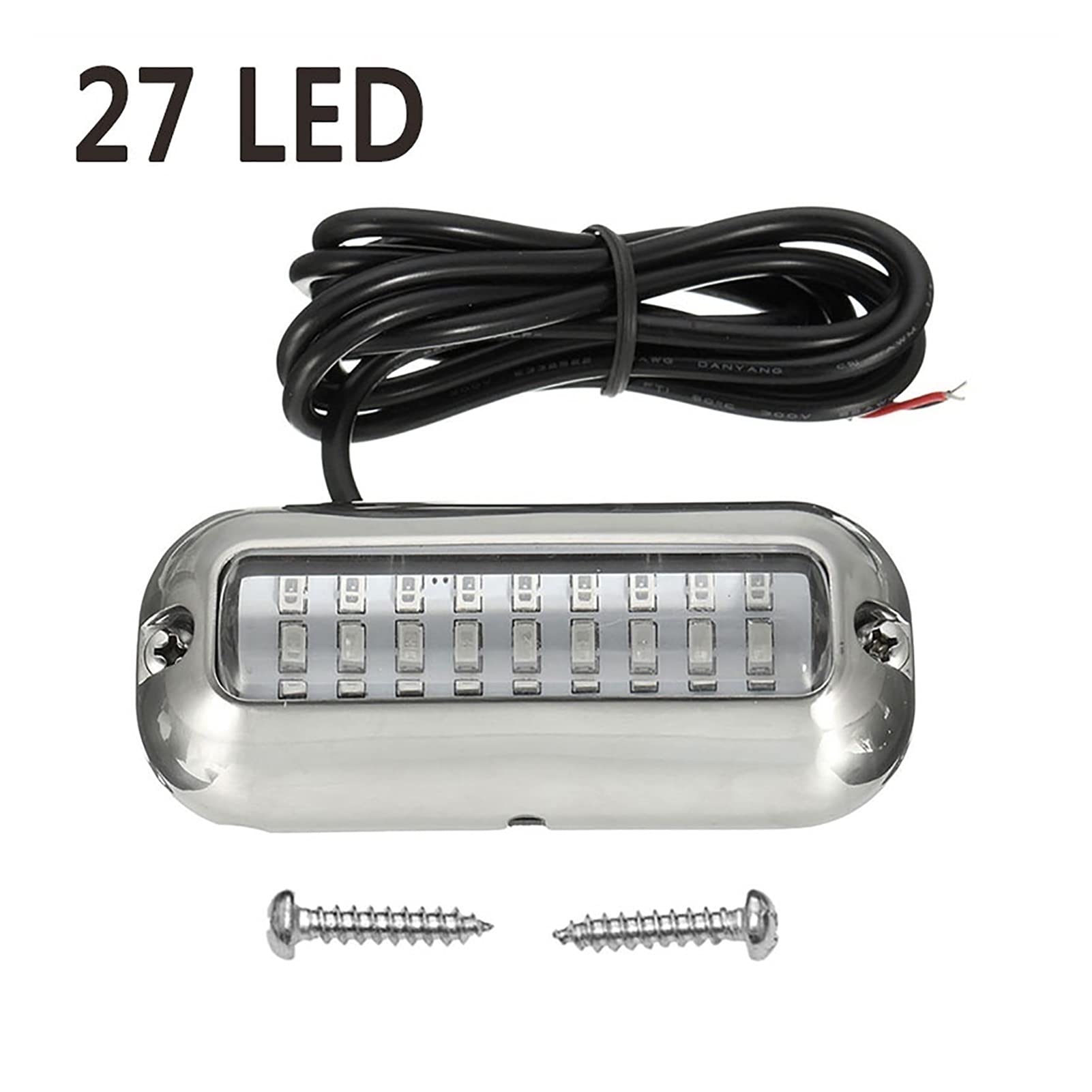 27. GUIDATO PONTOOM IN ACCIAIO INOSSIDABILE PUZZOLA ACQUISTA INDRESSO PONTOON BARCHE ACCESSORI BARCA LIGHT impermeabile marino luce Per la navigazione e la pesca(White)