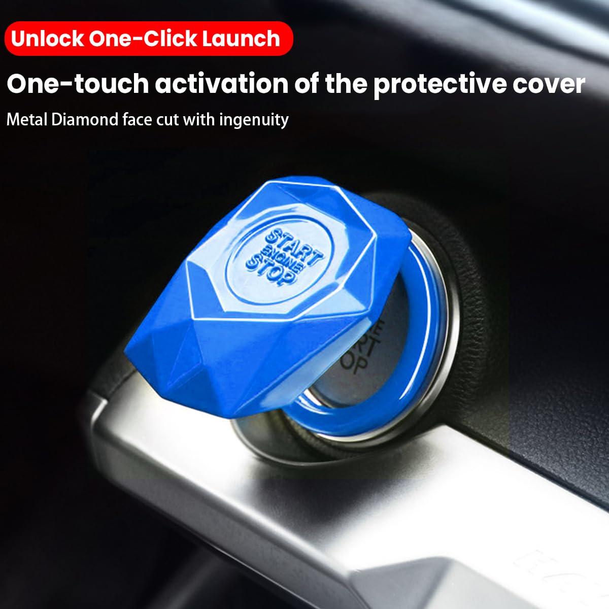 Car Start Button Protection Cover Engine Start Stop Button Cover Decorative Type Car Sticker