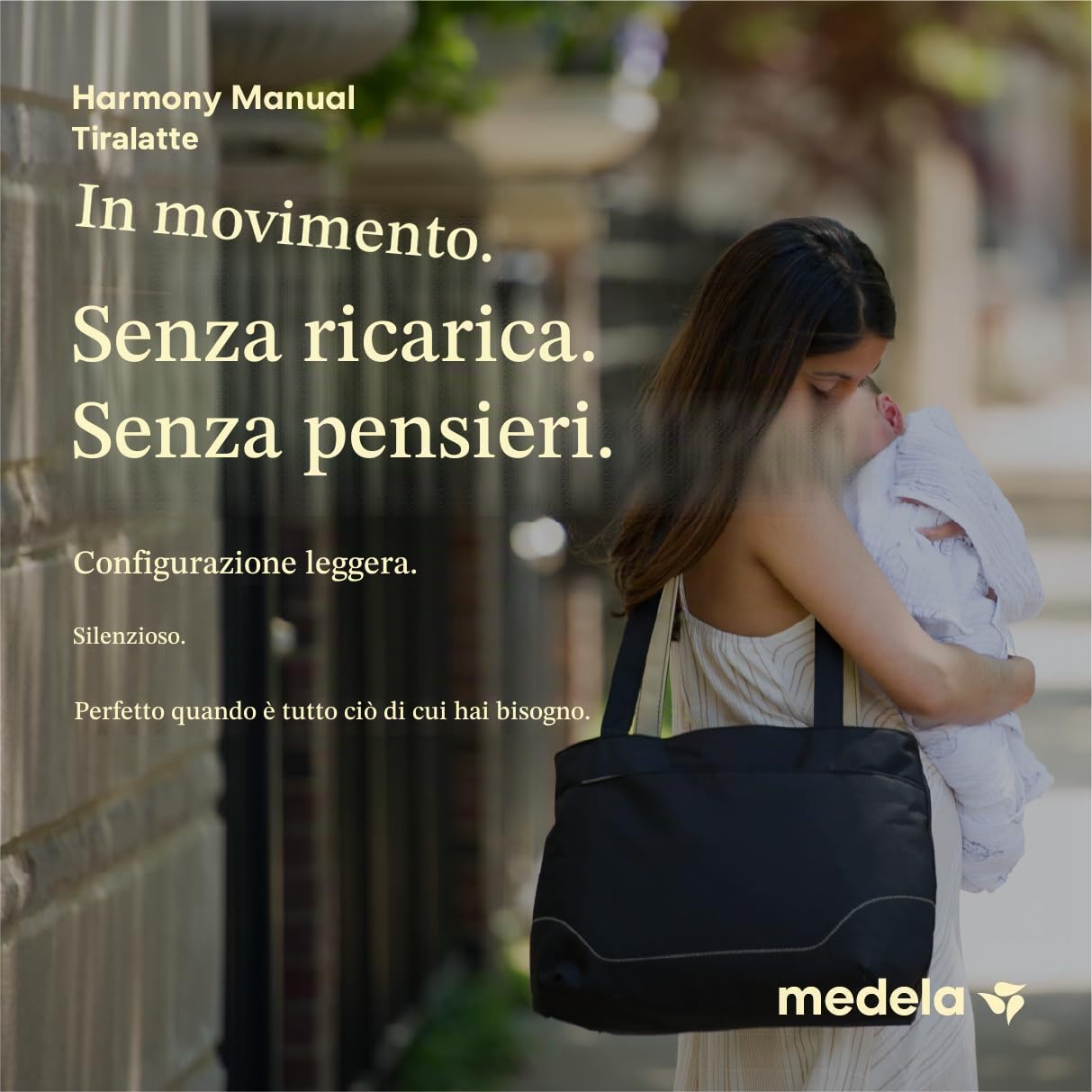 Tiralatte manuale Medela Harmony, tiralatte a mano singola con scudi flessibili per un maggiore comfort ed esprimere più latte