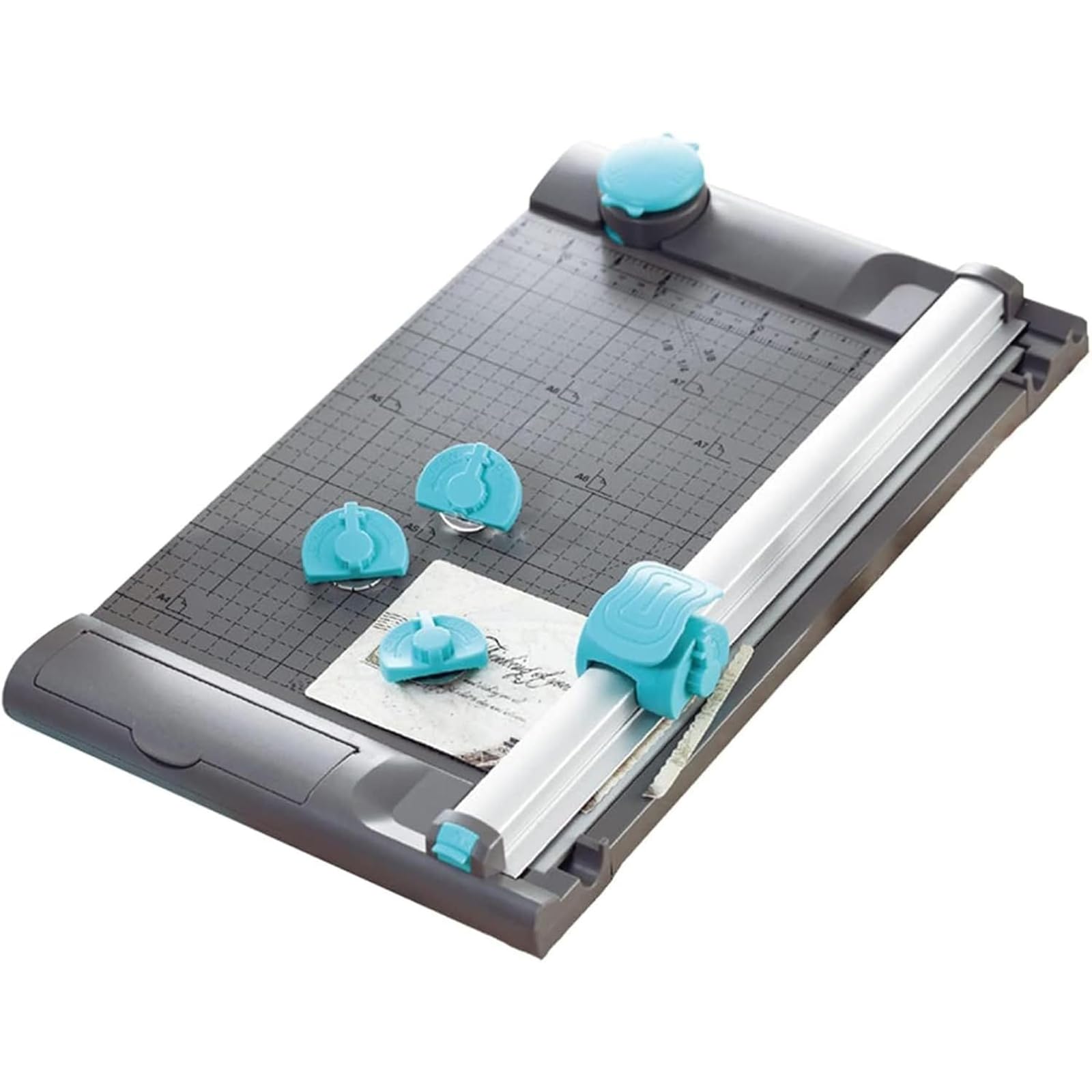 Taglierina manuale professionale con slot di archiviazione, 5 metodi di taglio, larghezza 330 mm, spessore 0,6 mm, per carta, foto, carte e cartone