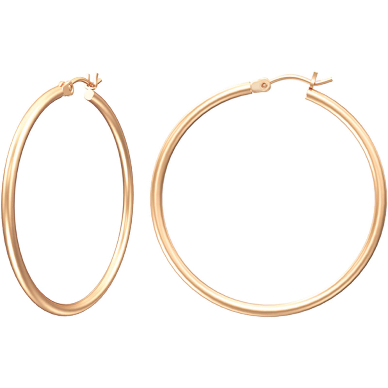 Gacimy Gold Hoop Earrings for Women 14K Real Gold Plated Hoops with 925 Sterling Silver Post