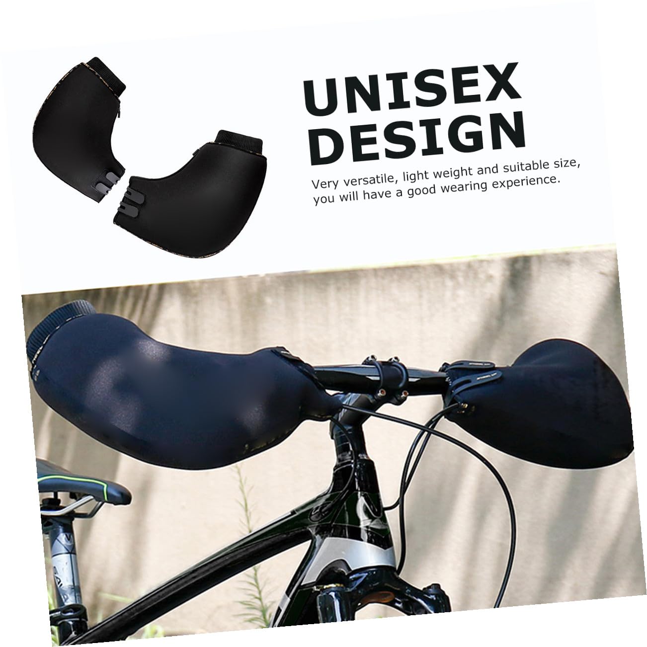 BETOOKY 1 Paar Winddichte und Warme Fahrradlenkerhandschuhe aus Neopren und Baumwolle für Kalte Winter Leichte Unisex Handschuhe für E Bike und Mountainbike