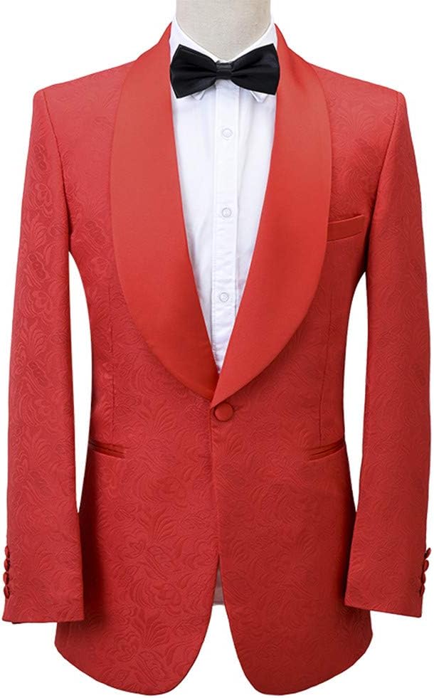 Premium Paisley Floral Flower Premium Slim Fit Tuxedo Prom Party Wedding Groom Suits Blazers Jacket Coat