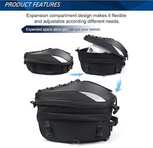 Miniatura 5 de Mochila para asiento de motocicleta mochila de doble uso impermeable para casco de motocicleta accesorios para moto de cross