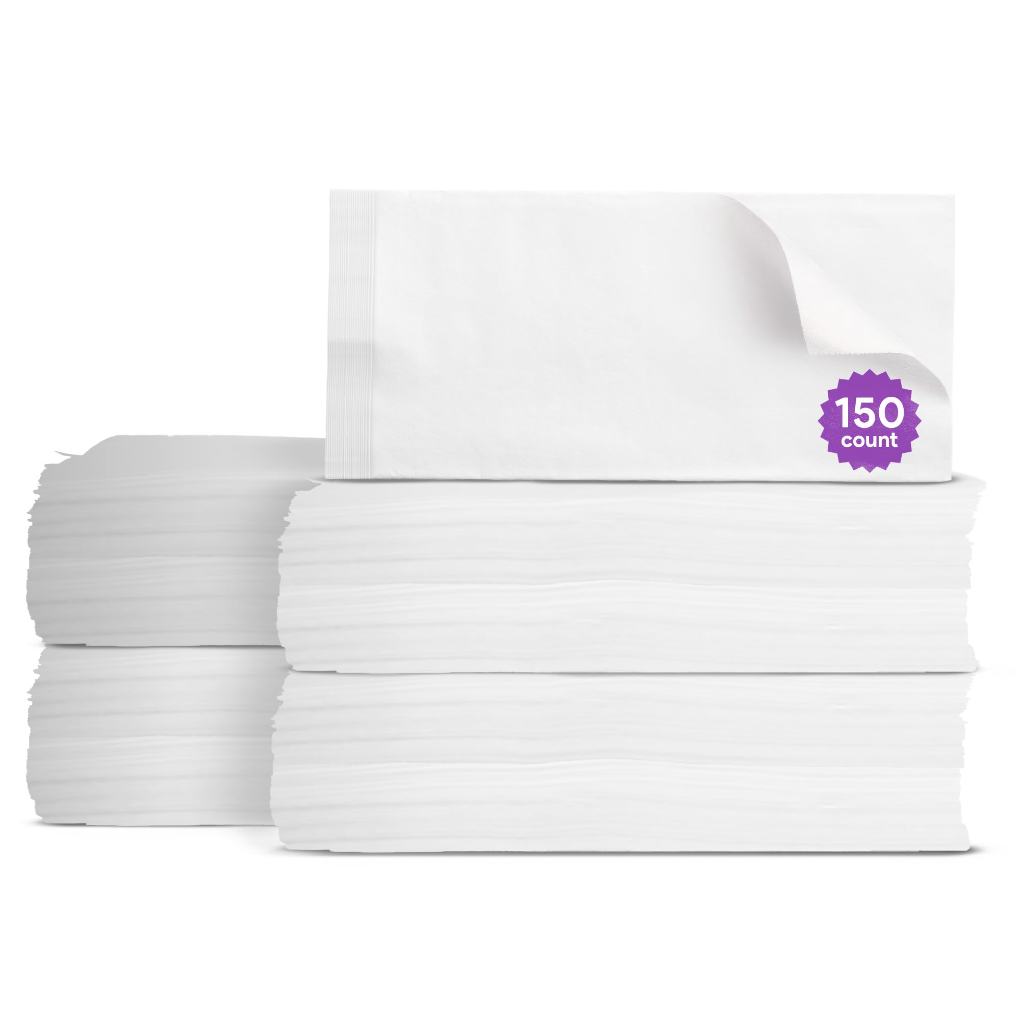 Lingettes de Toilette Sèches Jetables pour Adultes & Bébés – 150 Stück (5 x 30) - ngettes Douces & Résistantes pour Incontinence, Hygiène Corporelle & Soin de la Peau – 18 x 33 cm
