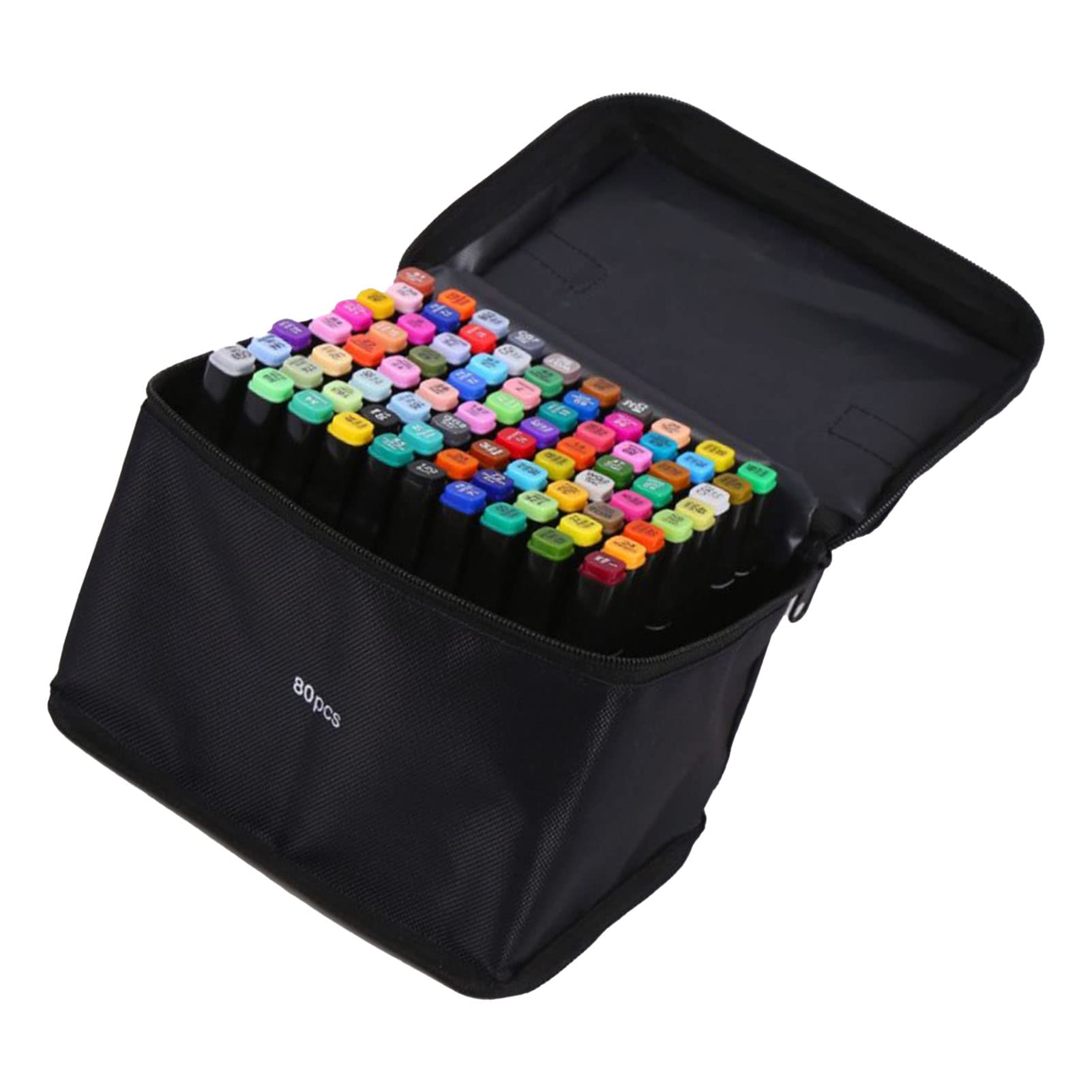 80 Farben Alkohol-Marker, Doppelspitzen-Marker-Set, schwarzer Stiftkörper, DIY-Farbmischung, tragbare Kunst-Farbmarker-Set zum Malen, Zeichnen, Zeichnen