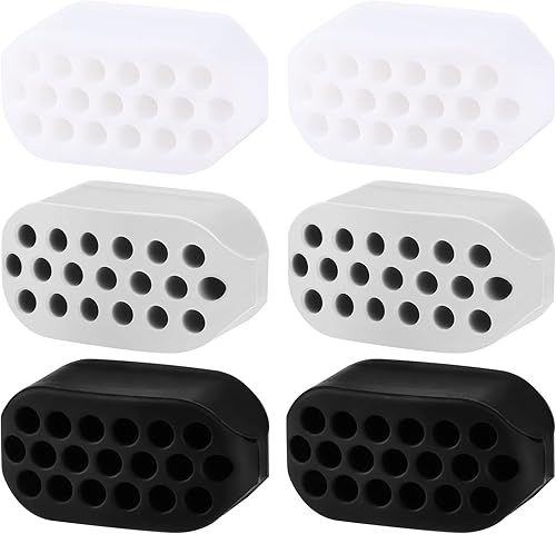 PAFUWEI Ejercitador de mandíbula para hombres y mujeres, 6 piezas, ejercitador de mandíbula de silicona, ejercitador facial, tóner de mandíbula,