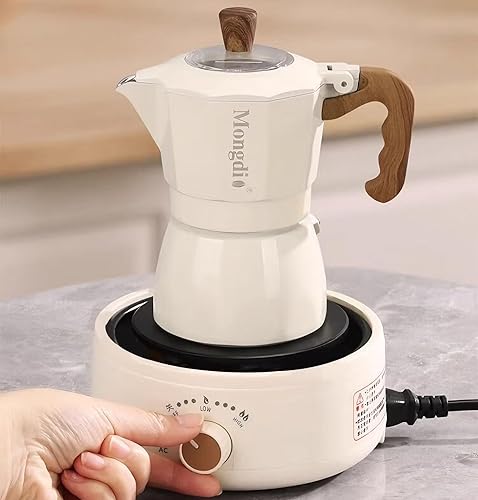 Miniatura 3 de Tissting Estufa eléctrica de 500 W, 110 V, mini calentador de tetera eléctrica, estufa de vidrio para tetera, quemador de placas calientes, estufa