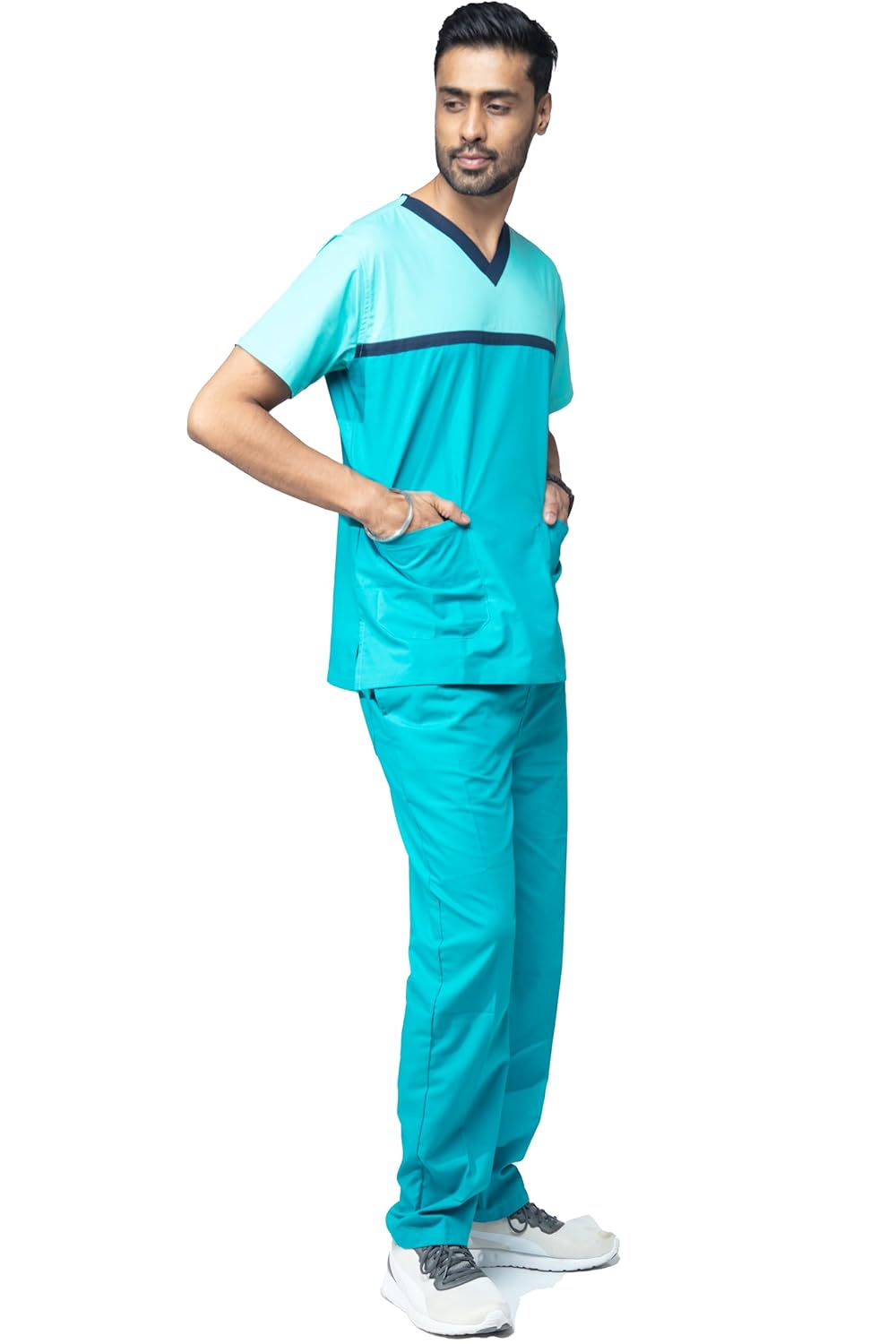 Uniform craft men's designer scrub suit DSDV03 || 5 Pocket Scrub | Ideal for doctors, dentists, vets, nurses and healthcare professionals (Prakash Chaiti, L) Uniform craft men's designer scrub suit DSDV03 || 5 Pocket Scrub | Ideal for doctors, dentists, vets, nurses and healthcare professionals (Prakash Chaiti, L)