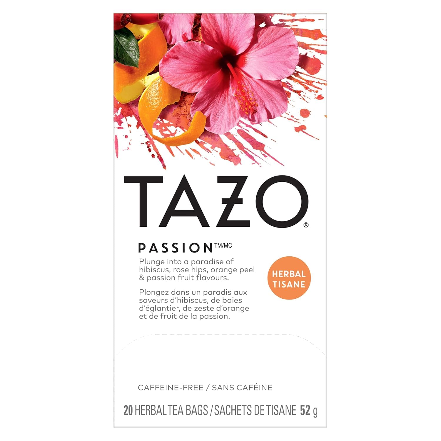 TAZO Tea Bags, Passion, Chamomile, Mint, Organic Green Ginger (1ea) (Variety Pack)