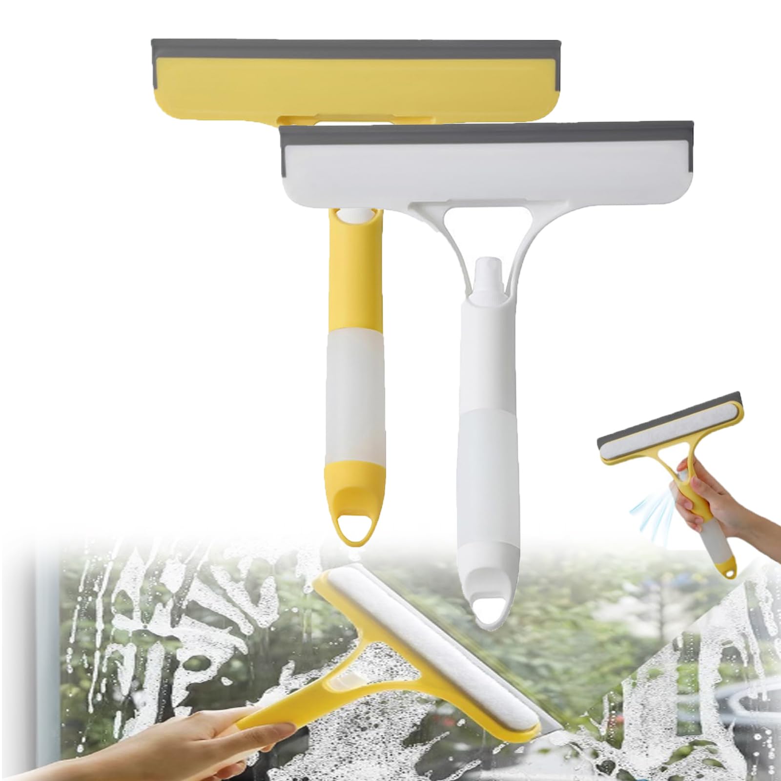3 in 1 Window Cleaning Scraper, 3 in One Window Cleaning Scraper, 2025 New 3 in 1 Squeegee for Window Cleaning, Easy to Clean Without Streaks, for