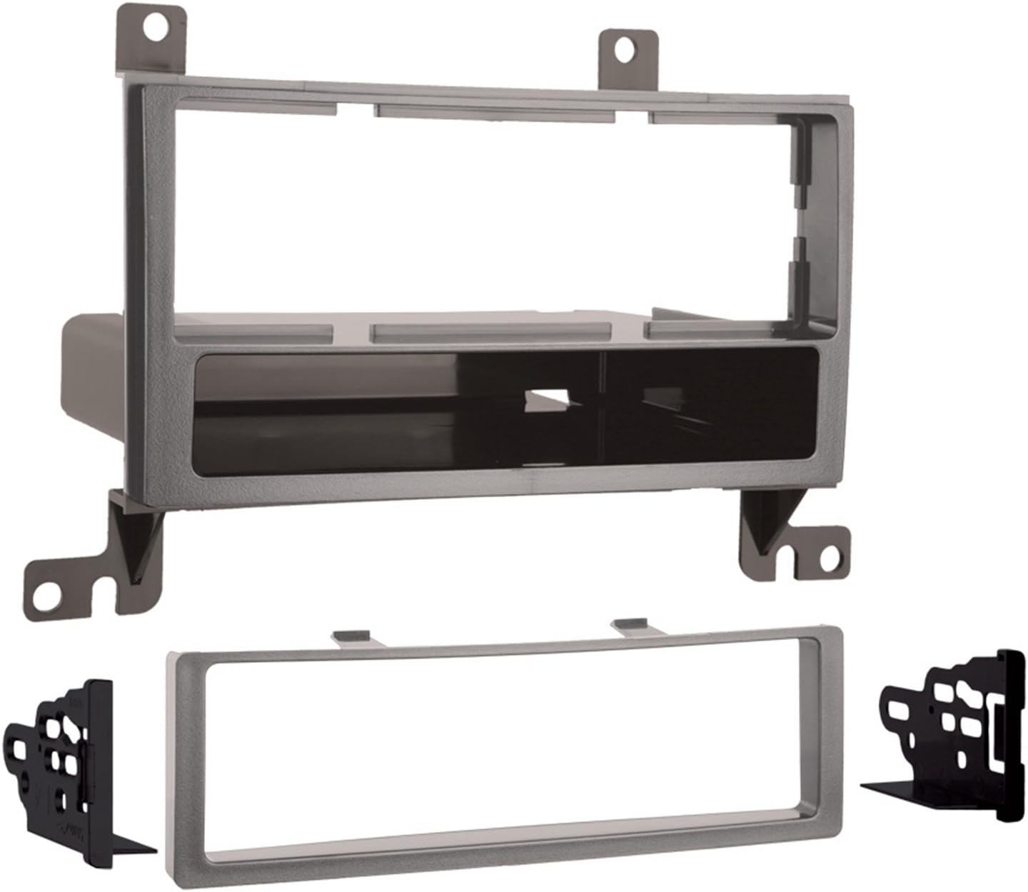 Metra Electronics 99-7325S TURBOKits Radio Installation Kit Incl. Instructions/Hardware For Double DIN Or Two Single DIN High-Grade ABS Plastic Silver TURBOKits Radio Installation Kit