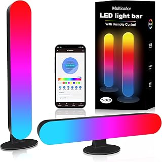 LED Light Bar, 2 Pack Smart Led Light Strips, TV LED Backlight Strip, RGB Light Bars Ambiance with Scene Modes,Music Modes,Gaming Lights for Room, Led Light Bar Indoor for Decorations